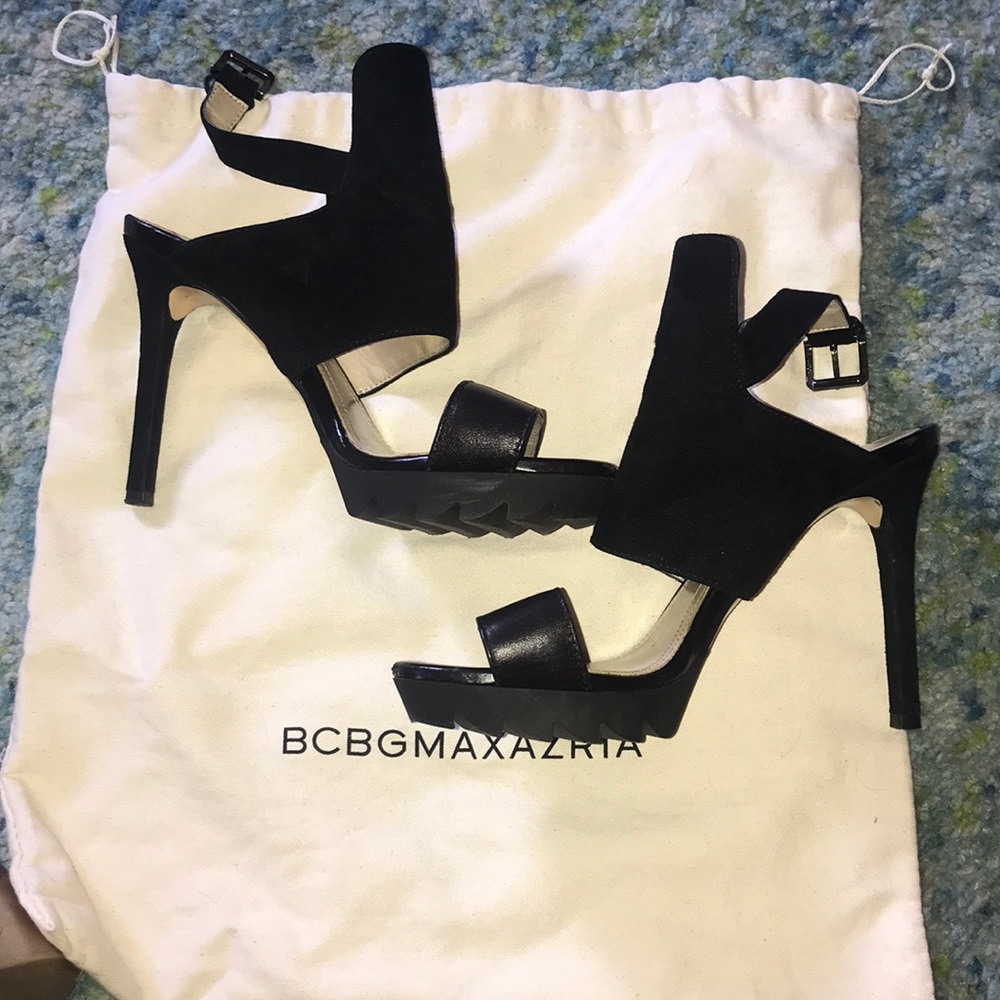 BCBG peep toe heels